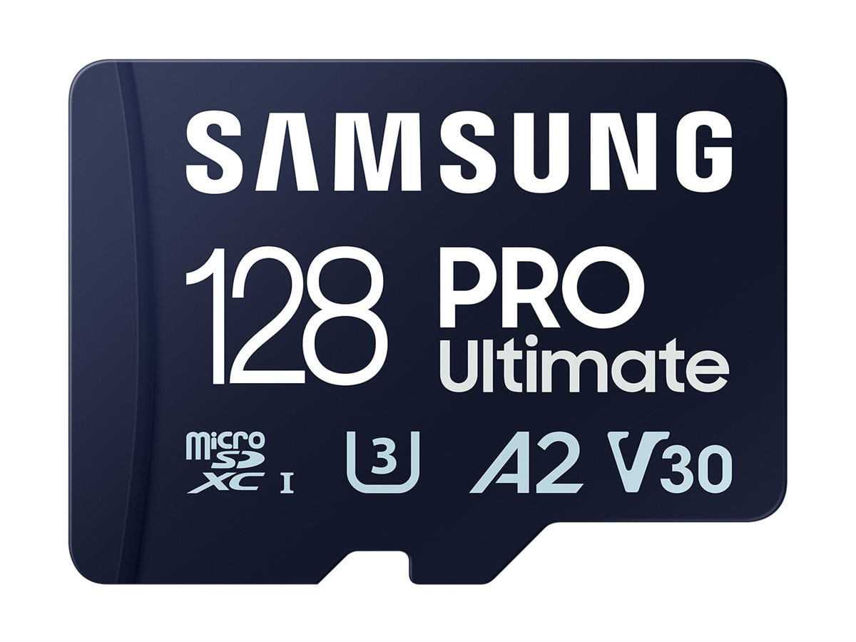Samsung PRO Ultimate MB-MY128SB - Flash memory card - 128 GB - A2 / Video Class V30 / UHS-I U3 - microSDXC UHS-I