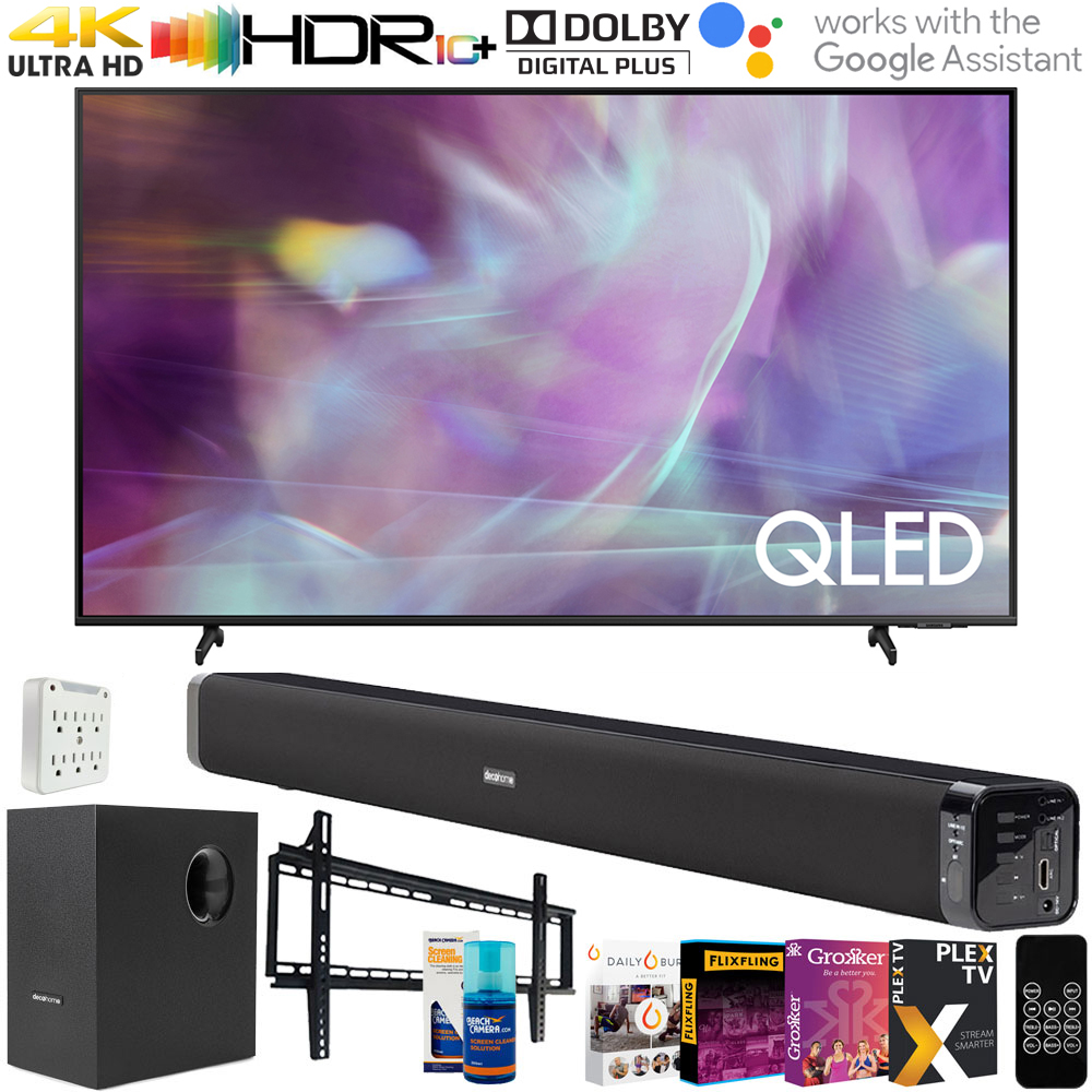 Samsung Q60 43 Inch QLED 4K UHD 2021 Smart TV with Deco Gear Soundbar and Subwoofer Bundle Plus Complete Mounting and Streaming Kit for Q60AA Series (QN43Q60AA) - image 1 of 1