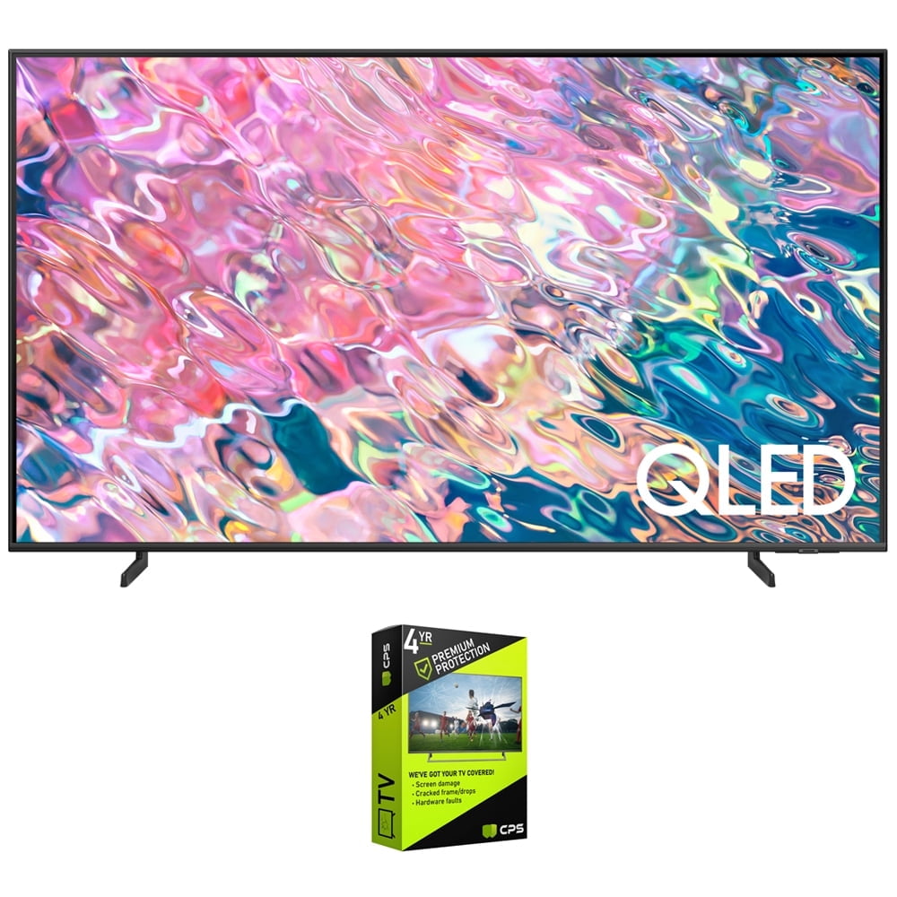 Samsung Q60B 85 inch QLED 4K Quantum Dual LED HDR Smart Television 2022 Bundle with Premium 4 Year Extended Warranty