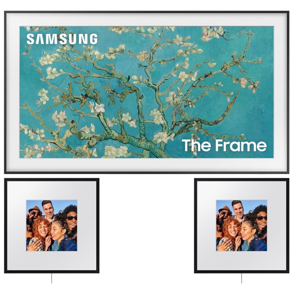 Samsung QN32LS03CBFXZA 32 inch The Frame QLED HDR 4K Smart TV 2023 Bundle with 2x Samsung Photo Music Frame Smart Speaker Dolby ATMOS with Q-Symphony 2024