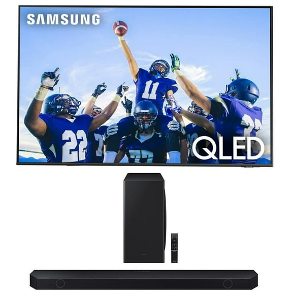 Samsung QN32Q60CAFXZA 32" QLED 4K Quantum HDR Smart TV with a Samsung HW-Q800C 5.1.2ch Soundbar and Subwoofer with Dolby Atmos (2023)