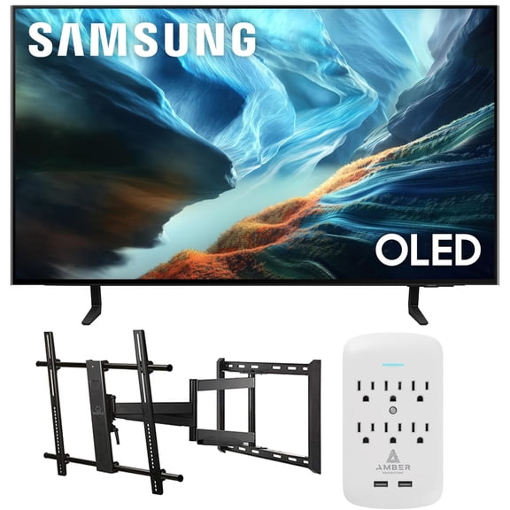 Samsung QN42S90HAEXZA 42" S90H Series OLED 4K UHD Smart Vision AI TV with a Walts Large/XL Full Motion Mount and Amber Protection 6-OUTLET-SURGE Surge Protector (2026)
