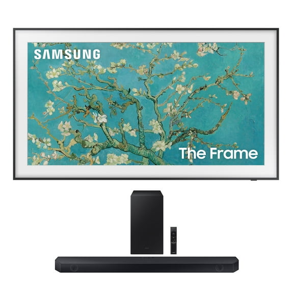 Samsung QN43LS03BAFXZA 43 Inch The Frame 4K UltraHD Smart QLED TV with a Samsung HW-Q60C 3.1ch Soundbar and Subwoofer with Dolby Atmos (2022)