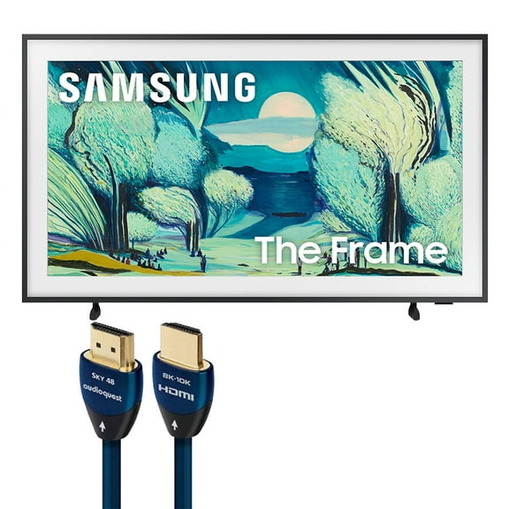 Samsung QN43LS03FAFXZA LS03FA 43 Inch 4K QLED Frame TV with AudioQuest SKY 3m HDMI Cable