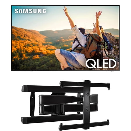 Samsung QN43Q60CAFXZA 43" QLED 4K Quantum HDR Dual LED Smart TV with a Sanus VLF728-B2 Full Motion Wall Mount (2023)