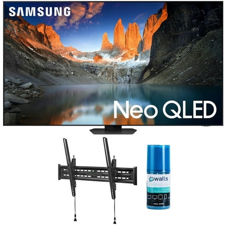 Samsung QN43QN90DAFXZA 43 Inch Neo QLED TV with 4K AI Upscaling with a Walts TV Large/Extra Large Tilt Mount for 43"-90" Compatible TV's and Walts HDTV Screen Cleaner Kit (2024)