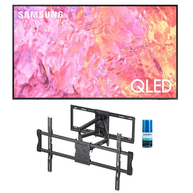 Samsung QN50Q60CAFXZA 50 Inch QLED 4K Quantum HDR Dual LED Smart TV with an ERMMX1-01B Full Motion TV Mount for 49 Inch-90 Inch TVs with 24.25 Inch Extension and a HDTV Screen Cleaner Kit (2023)
