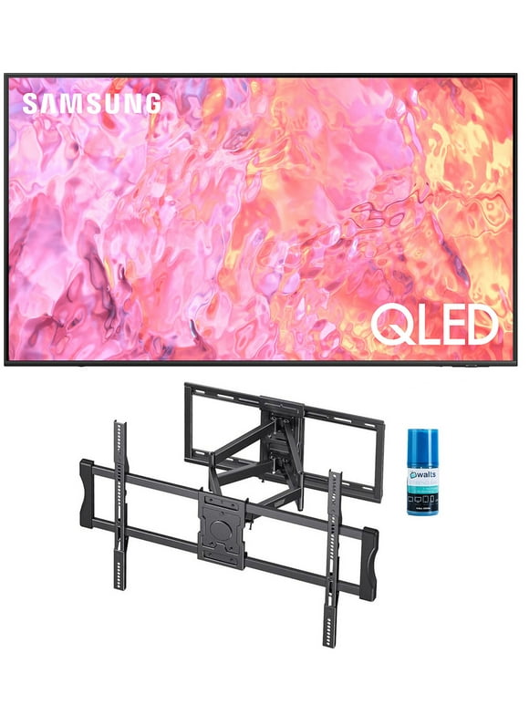 Samsung QN50Q60CAFXZA 50 Inch QLED 4K Quantum HDR Dual LED Smart TV with an ERMMX1-01B Full Motion TV Mount for 49 Inch-90 Inch TVs with 24.25 Inch Extension and a HDTV Screen Cleaner Kit (2023)