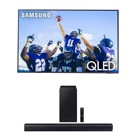 Samsung QN50Q60CAFXZA 50 Inch QLED 4K Quantum HDR Dual LED Smart TV with a Samsung HW-C450 2.1ch Soundbar and Subwoofer with DTS Virtual:X (2023)