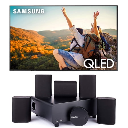 Samsung QN50Q60CAFXZA 50" QLED 4K Quantum HDR Smart TV with a Platin MILAN-5-1-SOUNDSEND 5.1 Immersive Cinema-Style Sound System (2023)