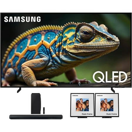 Samsung QN50Q60DAFXZA 50 Inch Q60D QLED 4K Smart TV with a Samsung HW-QS730D 3.1.2ch Soundbar and Samsung HW-LS60D 2.0 Channel Photo Frame Speaker Pair (2024)