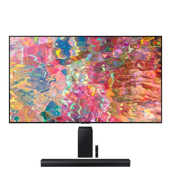 Samsung QN50Q80BAFXZA 50-inch 4K Ultra HD Smart TV with a Samsung HW-B550 2.1ch Soundbar and Subwoofer with Dolby Audio (2022)