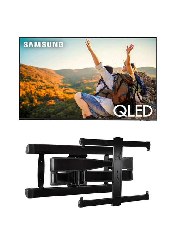 Samsung QN50Q80CAFXZA 50" 4K QLED Direct Full Array with Dolby Smart TV with a Sanus VLF728-B2 Full Motion Wall Mount (2023)