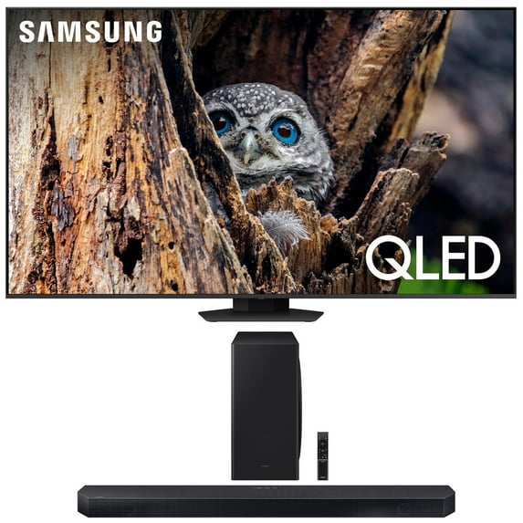Samsung QN50Q80DAFXZA 50 Inch QLED 4K Quantum HDR Plus Smart TV with a Samsung HW-QS730D 3.1.2ch Soundbar with True Dolby Atmos Sound (2024)