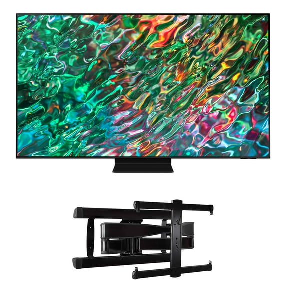 Samsung QN50QN90BAFXZA 50-inch Neo QLED 4K Smart TV with a Sanus Systems VLF728-B2 Full Motion Wall Mount (2022)
