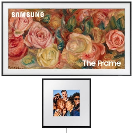 Samsung QN55LS03DA 55 inch The Frame QLED 4K Smart TV (2024 Model) Bundle with HW-LS60D Photo Music Frame Smart Speaker Dolby ATMOS w/ Q-Symphony