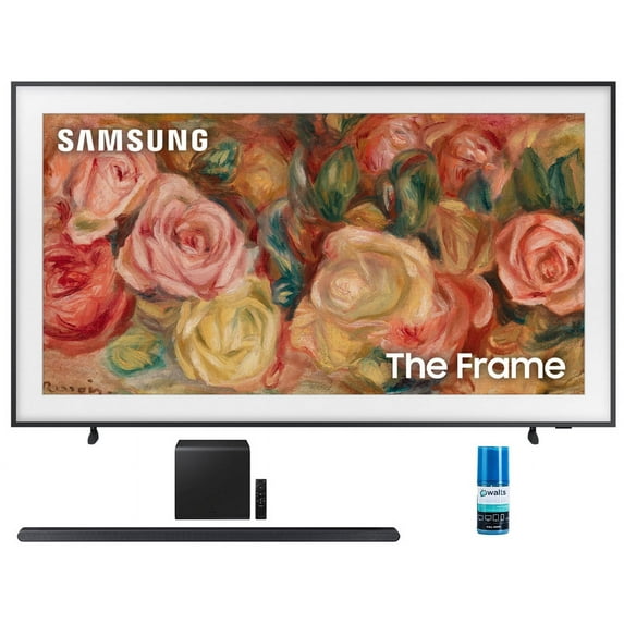 Samsung QN55LS03DAFXZA 55 Inch The Frame 4K Smart Quantum HDR TV with a Samsung HW-S800D 3.1.2 Ch Soundbar and Subwoofer with Dolby Atmos and Walts HDTV Screen Cleaner Kit (2024)