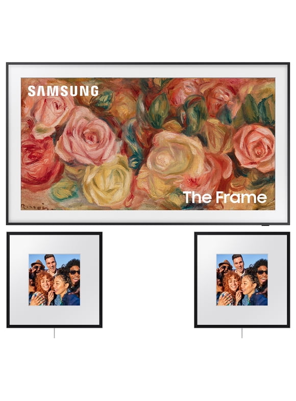 Samsung QN55LS03DAFXZA 55 inch The Frame QLED 4K Smart TV 2024 Bundle with 2x Samsung Photo Music Frame Smart Speaker Dolby ATMOS with Q-Symphony 2024