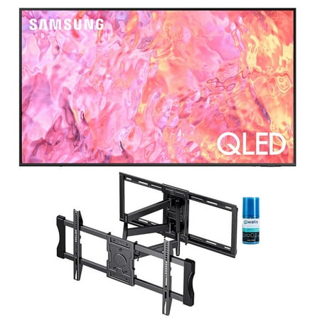 Samsung QN55Q60CAFXZA 55" QLED 4K TV with ERMML1-01B Full Motion TV Mount and Screen Cleaner (2023)