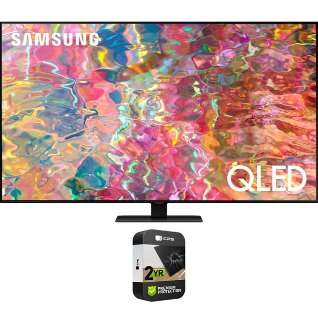 Samsung QN55Q80BAFXZA 55 Inch QLED 4K Smart TV 2022 Bundle with Premium 2 YR CPS Enhanced Protection Pack