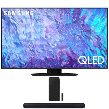 Samsung QN55Q80CA 55 Inch QLED 4K Smart TV (2023) Bundle with Q-series 5.1.2 ch. Wireless Dolby ATMOS Soundbar w/ Q-Symphony, HW-Q800C