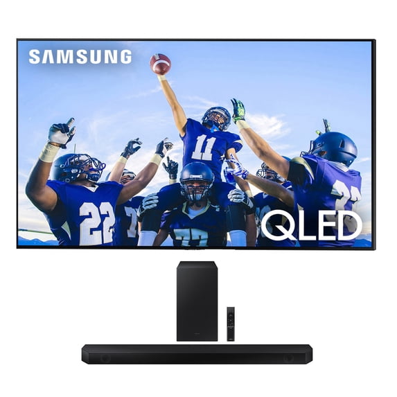 Samsung QN55Q80CAFXZA 55 Inch 4K QLED Direct Full Array with Dolby Smart TV with a Samsung HW-Q60C 3.1ch Soundbar and Subwoofer with Dolby Atmos (2023)