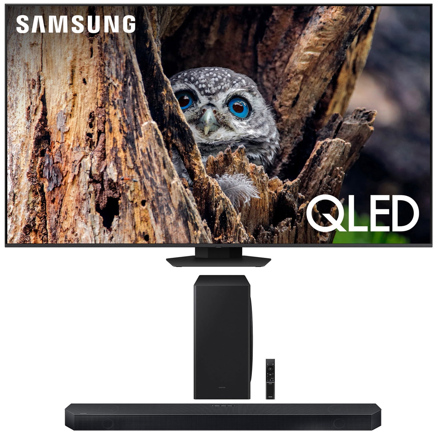 Samsung QN55Q80DAFXZA 55 Inch QLED 4K Quantum HDR Plus Smart TV with a