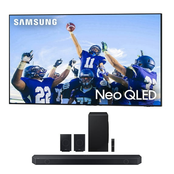 Samsung QN55QN85CAFXZA 55" 4K Neo QLED Smart TV with Dolby Atmos with a Samsung HW-Q990C 11.1.4ch Soundbar with Rear Speakers and Dolby Atmos (2023)