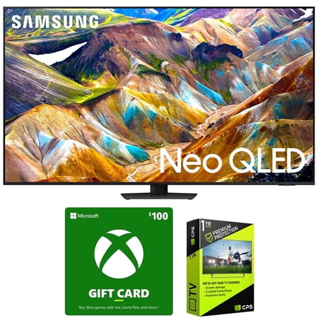 Samsung QN55QN85DB 55 Inch Neo QLED 4K Smart TV (2024 Model) Bundle with Microsoft $100 Xbox Gift Card and CPS 1 Year Extended Warranty