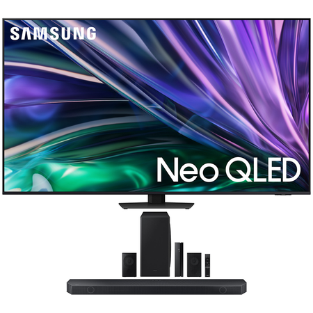 Samsung QN55QN85DBFXZA 55 Inch Neo QLED 4K Smart TV with Dolby Atmos with a Samsung HW-Q910D 9.1.2ch Soundbar with Wireless Dolby Atmos (2024)