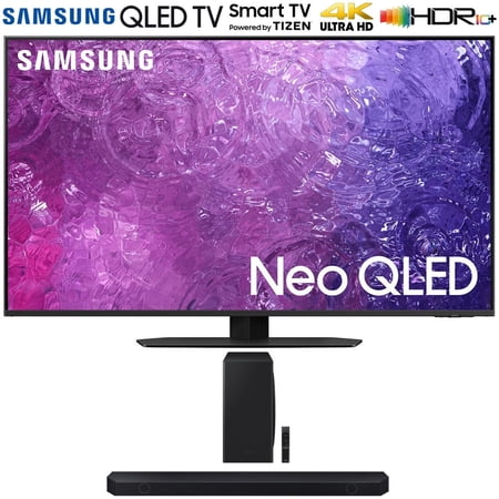 Samsung QN55QN90CA 55 Inch Neo QLED 4K Smart TV (2023) Bundle with Q-series 5.1.2 ch. Wireless Dolby ATMOS Soundbar w/ Q-Symphony, HW-Q800C