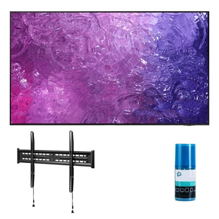 Samsung QN55QN90CAFXZA 55" Neo QLED Smart TV with 4K Upscaling with a Walts FIXED-MOUNT-43-90 TV Mount for 43"-90" Compatible TVs and Walts HDTV Screen Cleaner Kit (2023)