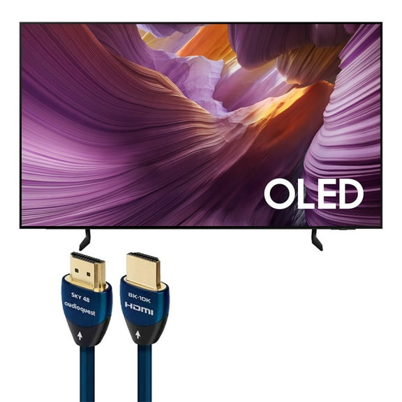Samsung QN55S85FAFXZA S85F 55 Inch 4K OLED Smart TV with AudioQuest SKY 3m HDMI Cable