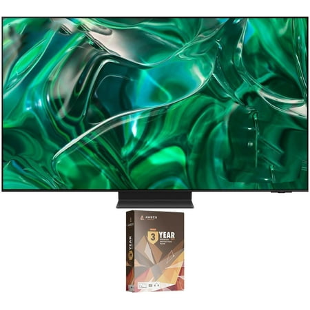 Samsung QN55S95CAFXZA 55 Inch Ultra Slim 4K Quantum HDR OLED Smart TV with 3 Year Amber Protection Plan (2023)