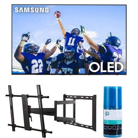 Samsung QN55S95CAFXZA 55" Ultra Slim 4K Quantum HDR OLED Smart TV with a Walts TV Large/Extra Large Full Motion Mount for 43"-90" Compatible TV's and Walts HDTV Screen Cleaner Kit (2023)