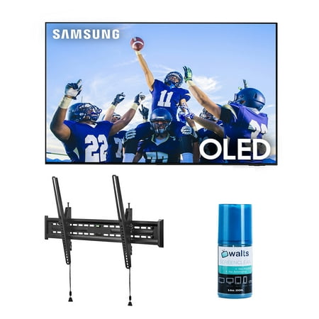 Samsung QN55S95CAFXZA 55" Ultra Slim 4K Quantum HDR OLED Smart TV with a Walts TV Large/Extra Large Tilt Mount for 43"-90" Compatible TV's and Walts HDTV Screen Cleaner Kit (2023)