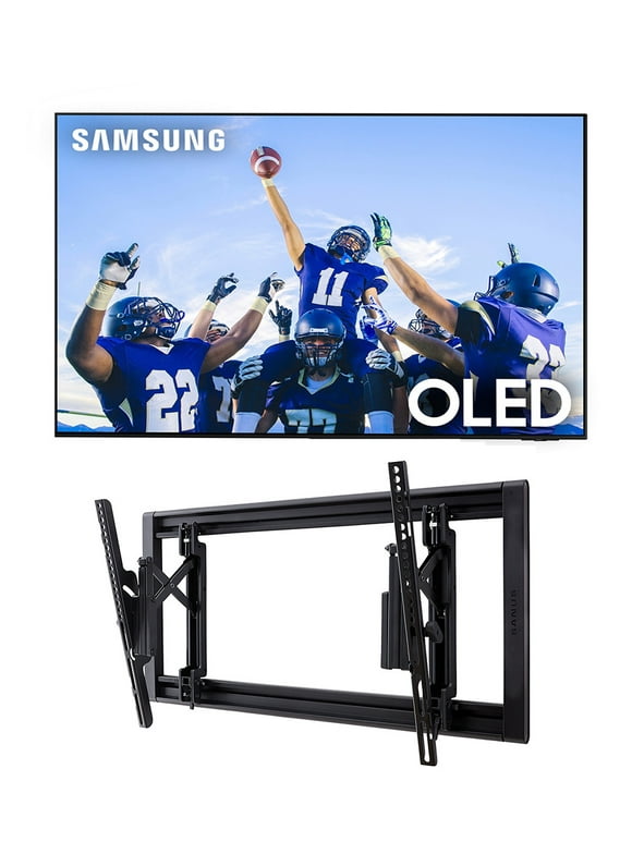 Samsung QN55S95CAFXZA 55" Ultra Slim 4K Quantum HDR OLED Smart TV with a Sanus VLT7-B2 42"-90" Large Advanced Tilt 4D TV Wall Mount (2023)