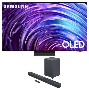 Samsung QN55S95DAFXZA 55 Inch OLED 4K Smart TV with Dolby Atmos and a JBL BAR-500 5.1ch Soundbar and Subwoofer with MultiBeam and Dolby Atmos (2024)