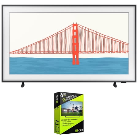 Samsung QN65LS03AA 65 Inch The Frame QLED 4K Smart TV (2021) Bundle with Premium 4 Year Extended Protection Plan