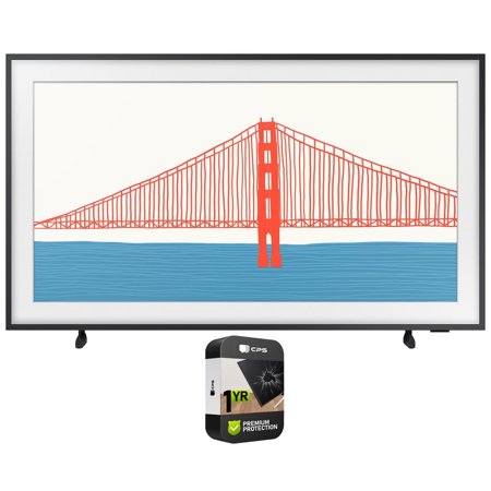 Samsung QN65LS03AA 65 Inch The Frame QLED 4K Smart TV (2021) Bundle with Premium Extended Warranty
