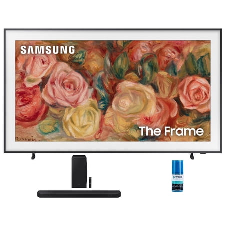 Samsung QN65LS03DAFXZA 65 Inch The Frame 4K Smart Quantum HDR TV with a Samsung HW-Q800D 5.1.2ch Soundbar and Subwoofer with Dolby Atmos and Walts HDTV Screen Cleaner Kit (2024)