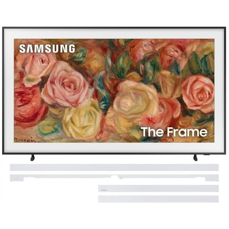 Samsung QN65LS03DAFXZA 65 Inch The Frame 4K Smart Quantum HDR TV with a Samsung VG-SCFA65WTB 65 Inch The Frame Customizable Bezel - Modern White (2024)