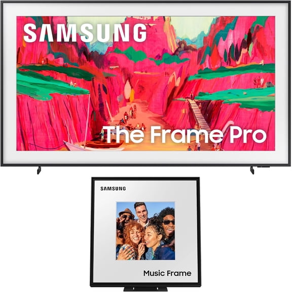 Samsung QN65LS03FWFXZA 65 Inch The Frame Wireless 4K Neo QLED TV with a Samsung HW-LS60D 2.0 Channel Photo Frame Speaker (2025)