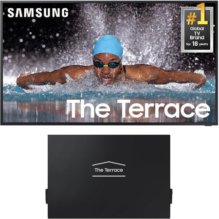 Samsung QN65LST7DAFXZA 65 Inch The Terrace Neo QLED Partial Sun TV with a VG-SDCC65G 65" Dark Gray Dust Cover (2024)