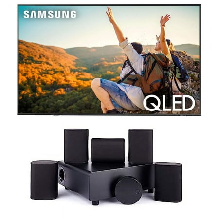 Samsung QN65Q80CAFXZA 65" 4K QLED Direct Full Array with Dolby Smart TV with a Platin MILAN-5-1-SOUNDSEND 5.1 Immersive Cinema-Style Sound System (2023)
