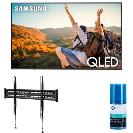 Samsung QN65Q80CAFXZA 65" 4K QLED Direct Full Array with Dolby Smart TV with a Walts FIXED-MOUNT-43-90 TV Mount for 43"-90" Compatible TV's and Walts HDTV Screen Cleaner Kit (2023)