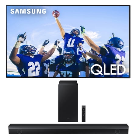 Samsung QN65Q80CAFXZA 65" 4K QLED Direct Full Array with Dolby Smart TV with a Samsung HW-B550 2.1ch Soundbar and Subwoofer with Dolby Audio (2023)