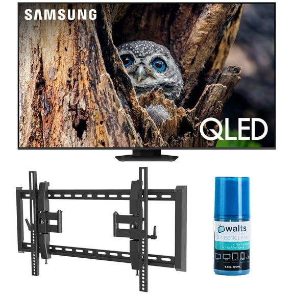 Samsung QN65Q80DAFXZA 65 Inch QLED 4K Quantum HDR Plus Smart TV with a Walts TV TILT-EXTENSION-37-90 Tilt Mount for 37"-90" Compatible TVs and Walts HDTV Screen Cleaner Kit (2024)