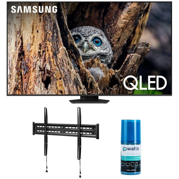 Samsung QN65Q80DAFXZA 65 Inch QLED 4K Quantum HDR Plus Smart TV with a Walts TV FIXED-MOUNT-43-90 TV Mount for 43-90 Inch Compatible TVs and Walts HDTV Screen Cleaner Kit (2024)