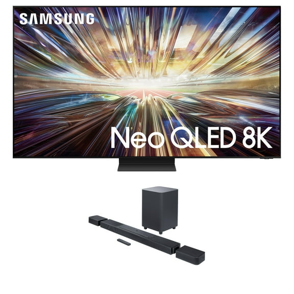 Samsung QN65QN800DFXZA 65 Inch Neo QLED 8K Smart TV with AI Motion Enhancer and a JBL BAR-1300X 11.1.4ch Soundbar and Subwoofer with Surround Speakers (2024)